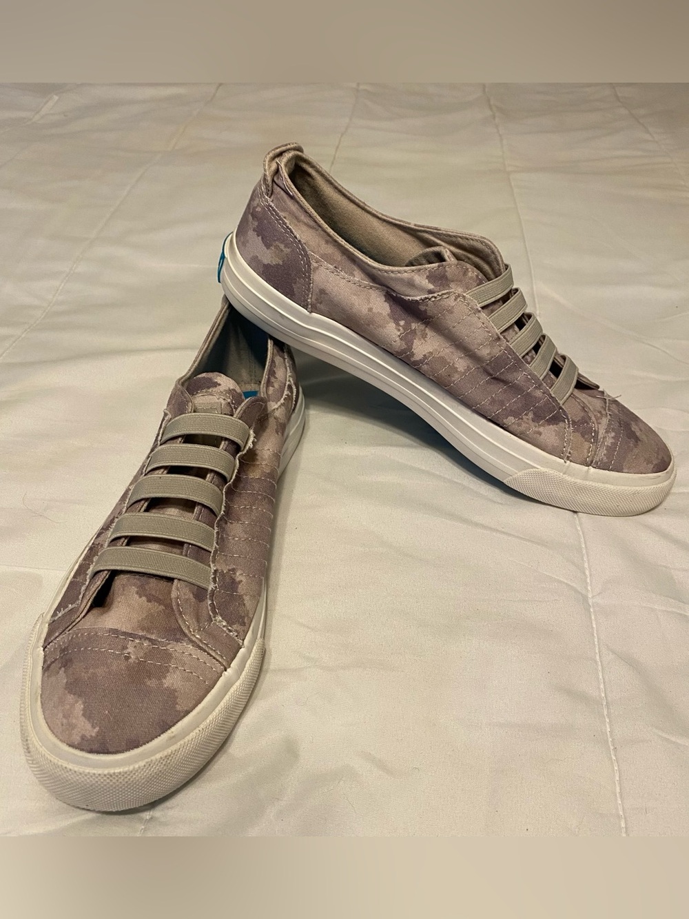 Blowfish Canvas Slip-On Sneakers in Taupe Camo